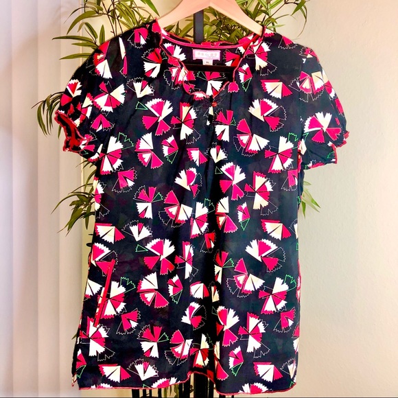 Koi Womens XL Lightweight Black & Red Scrub Top